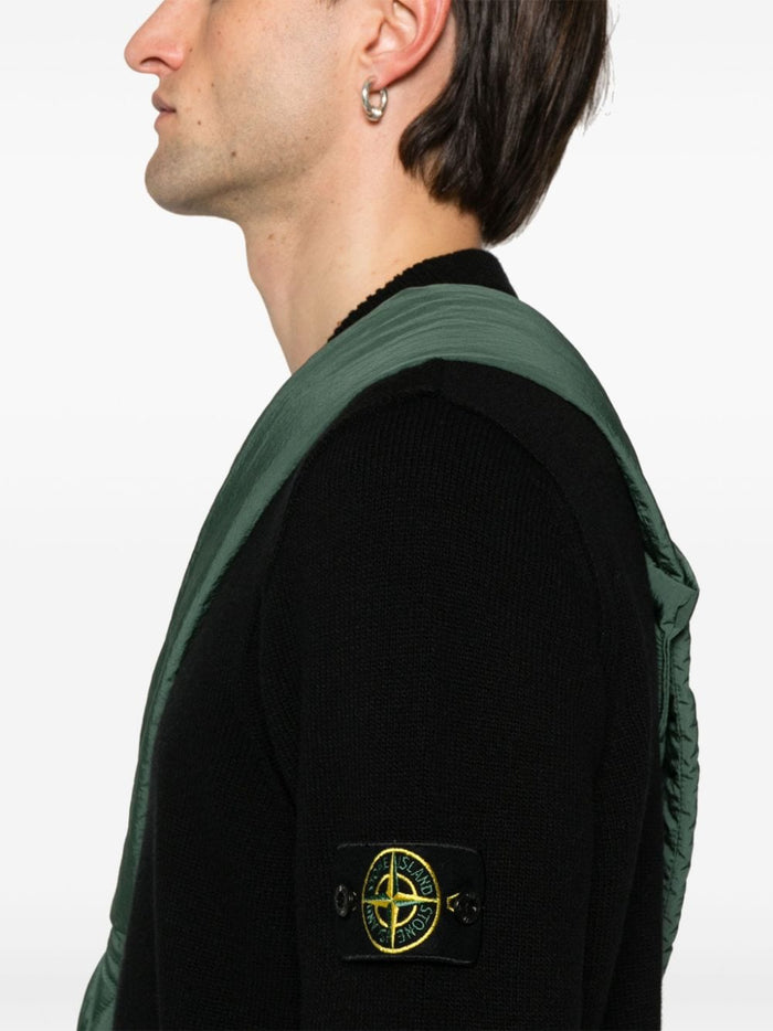 Stone Island Maglia Nero Uomo Girocollo Patch Logo 4