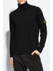 Stone Island Men's Black Turtleneck Sweater Compass Application 2