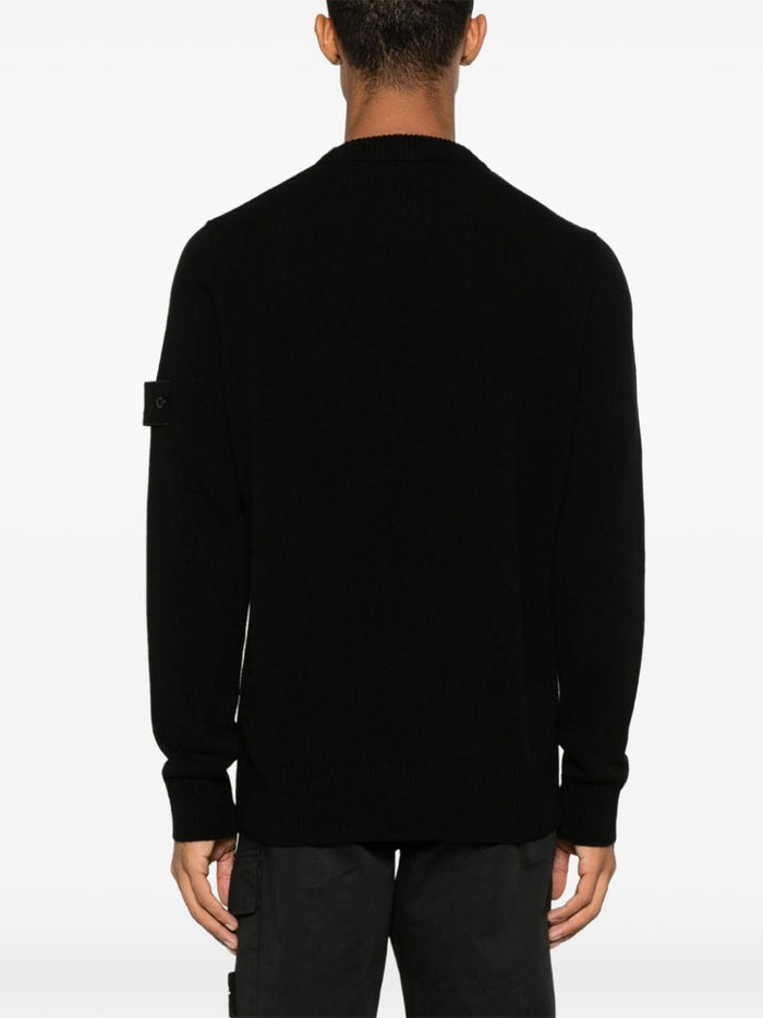 Stone Island Men's Black Patch Logo Sweater 3