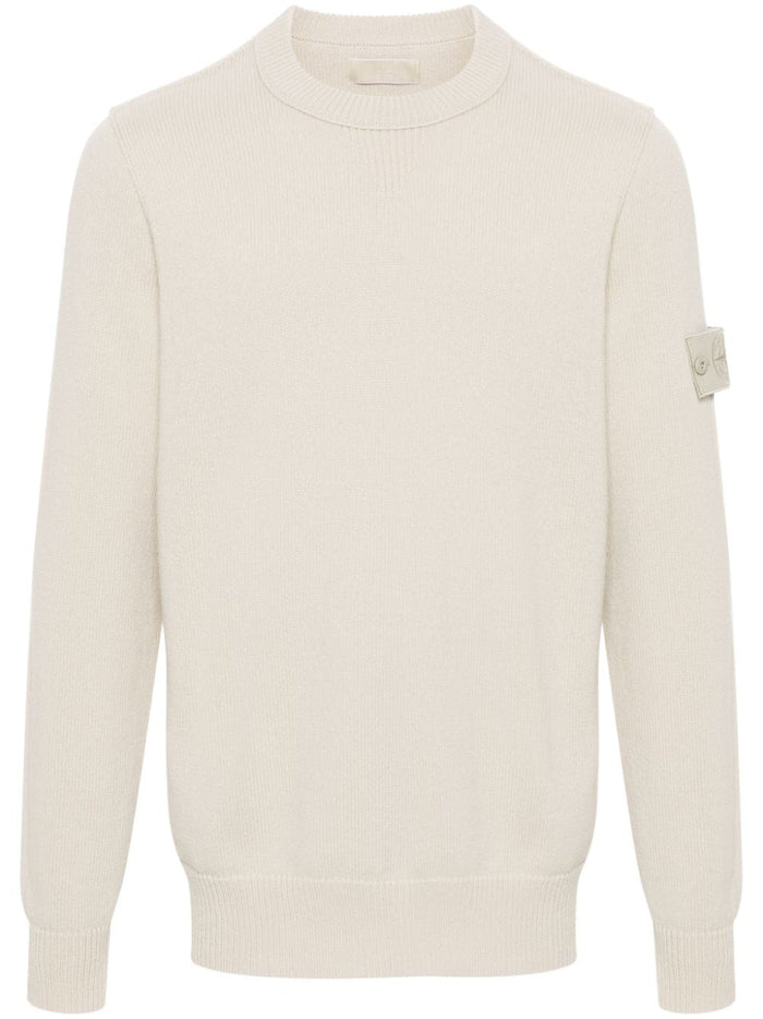 Stone Island Men's Beige Patch Logo Sweater 5