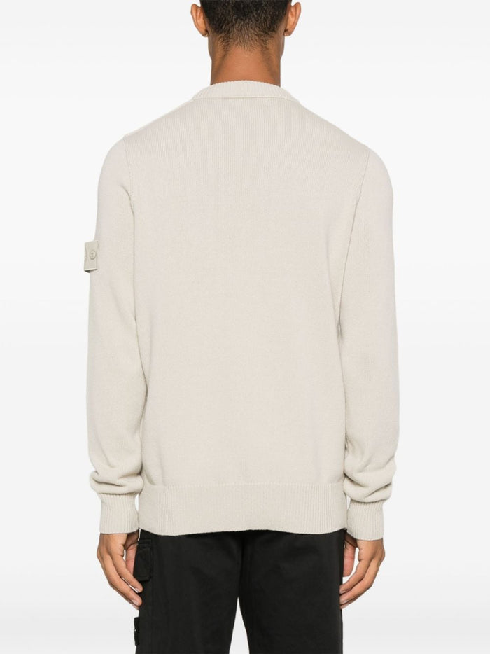 Stone Island Men's Beige Patch Logo Sweater 3