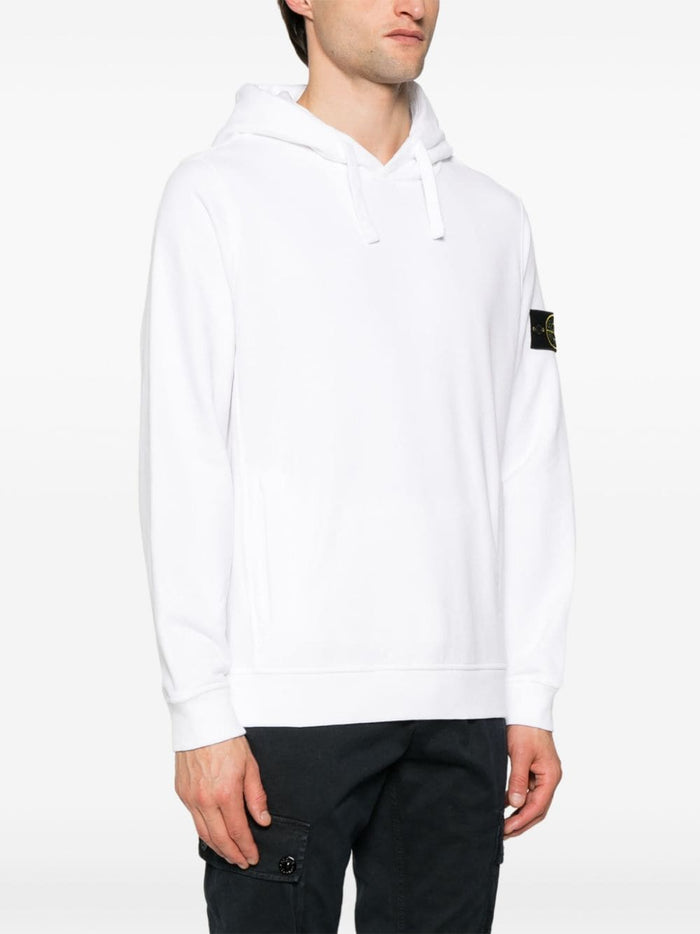 Stone Island Men's White Hoodie 2