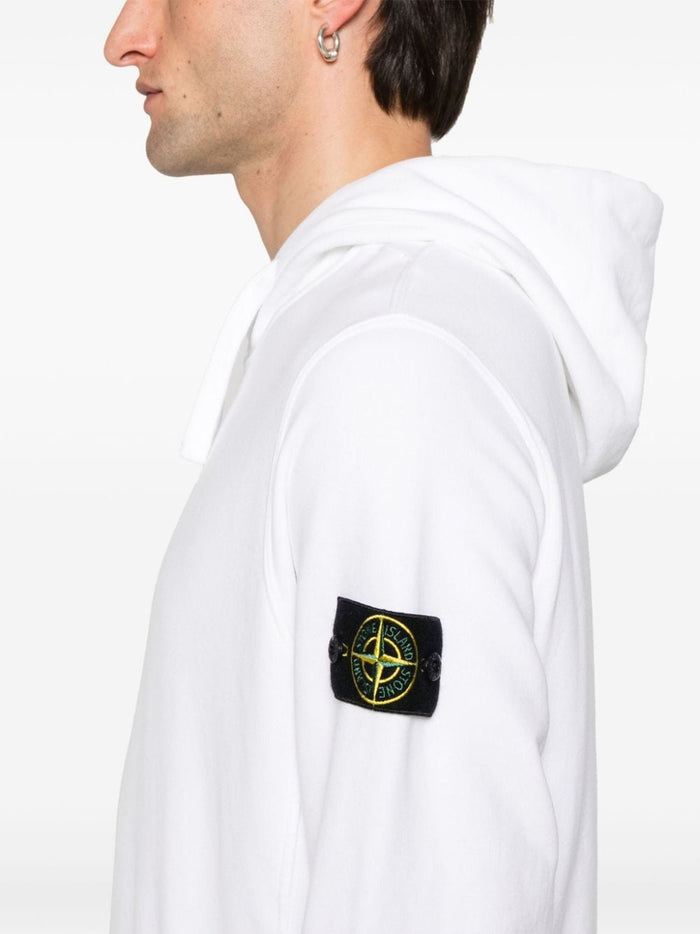 Stone Island Men's White Hoodie 4