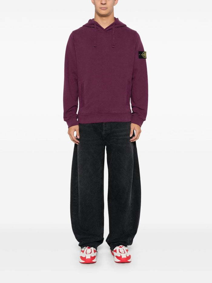 Stone Island Felpa Viola Uomo Cappuccio 1