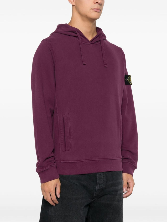 Stone Island Felpa Viola Uomo Cappuccio 2