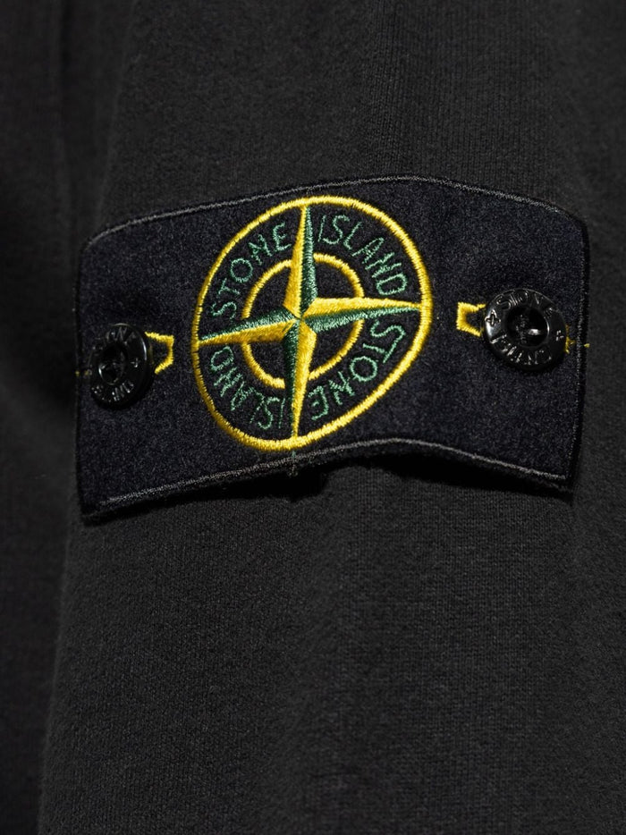 Stone Island Black Men's Hooded Sweatshirt 5