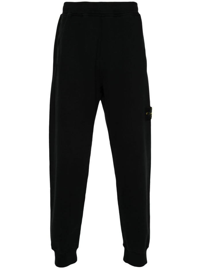 Stone Island Men's Black Track Pants Compass Patch 5