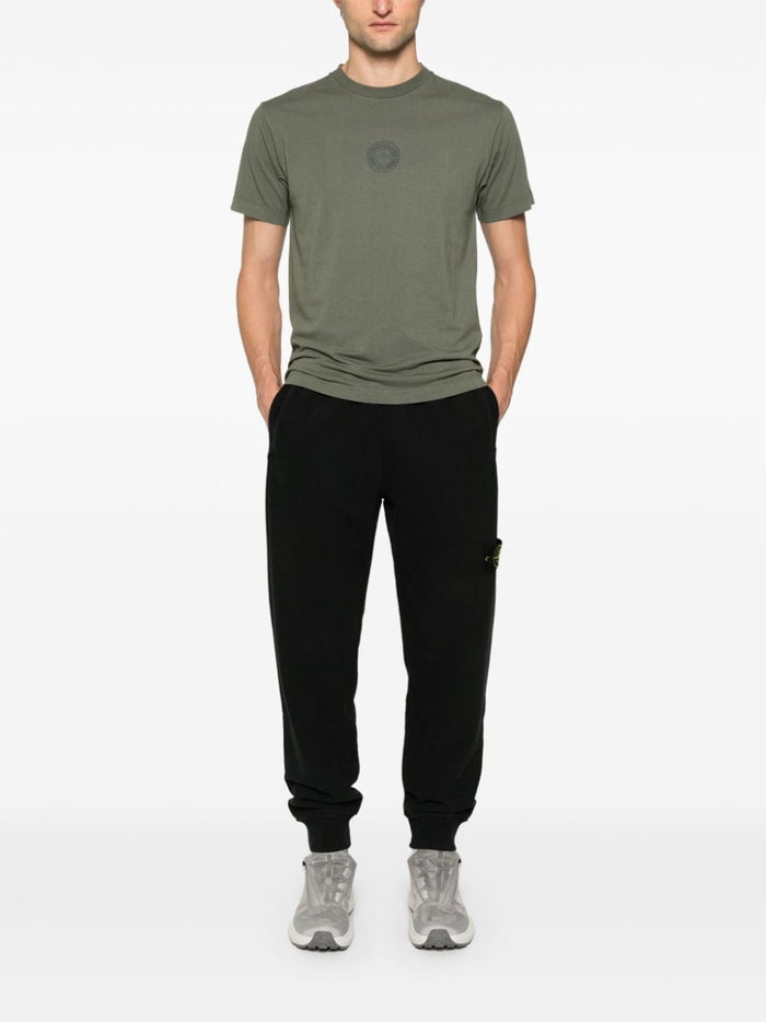 Stone Island Men's Black Track Pants Compass Patch 1