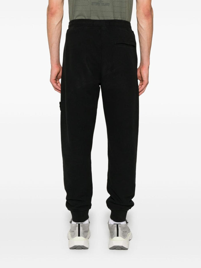 Stone Island Men's Black Track Pants Compass Patch 3