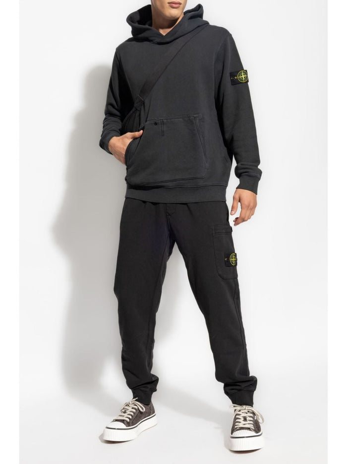 Stone Island Felpa Nero Uomo Cappuccio 1