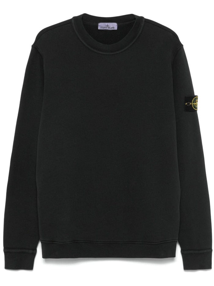 Stone Island Felpa Nero Uomo Girocollo 5