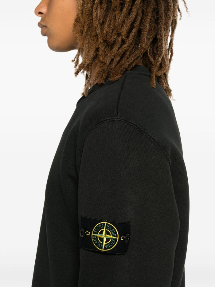 Stone Island Felpa Nero Uomo Girocollo 4