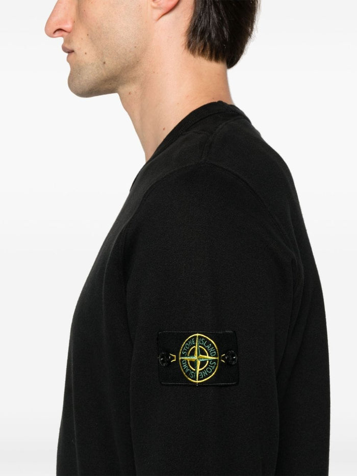 Stone Island Felpa Nero Uomo Girocollo 4