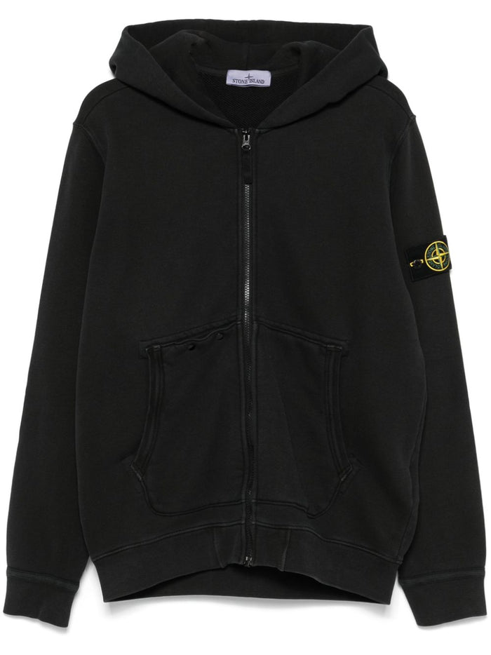 Stone Island Black Men's Hooded Sweatshirt 5