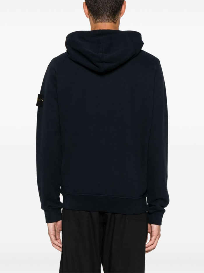 Stone Island Felpa Blu Uomo Cappuccio con Zip 3