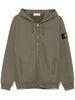 Stone Island Felpa Marrone Uomo Cappuccio con Zip 5