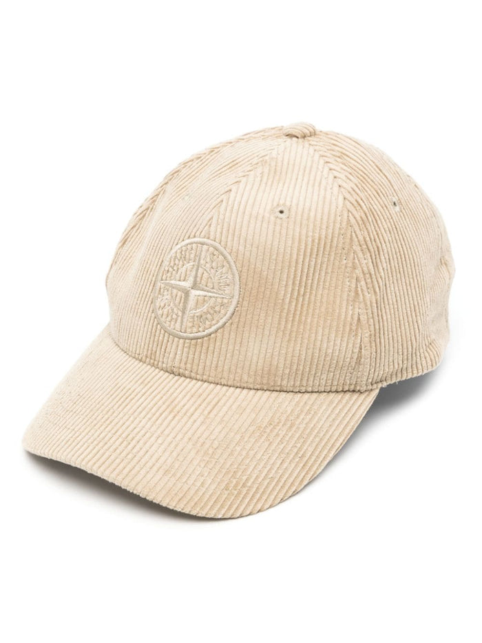 Stone Island Cappellino Marrone Uomo Velluto Millerighe 1