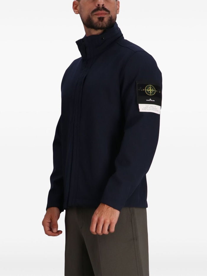 Stone Island Men's Blue Jacket Stand Collar 2