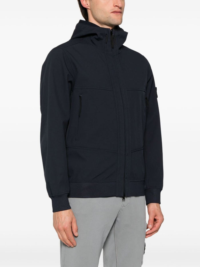 Stone Island Giubbotto Blu Uomo con Cappuccio 2