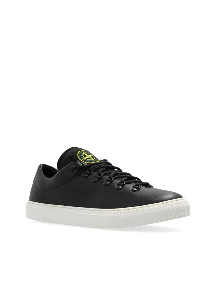 Stone Island Sneakers Nero Uomo Linguetta Ricamo Compass 6