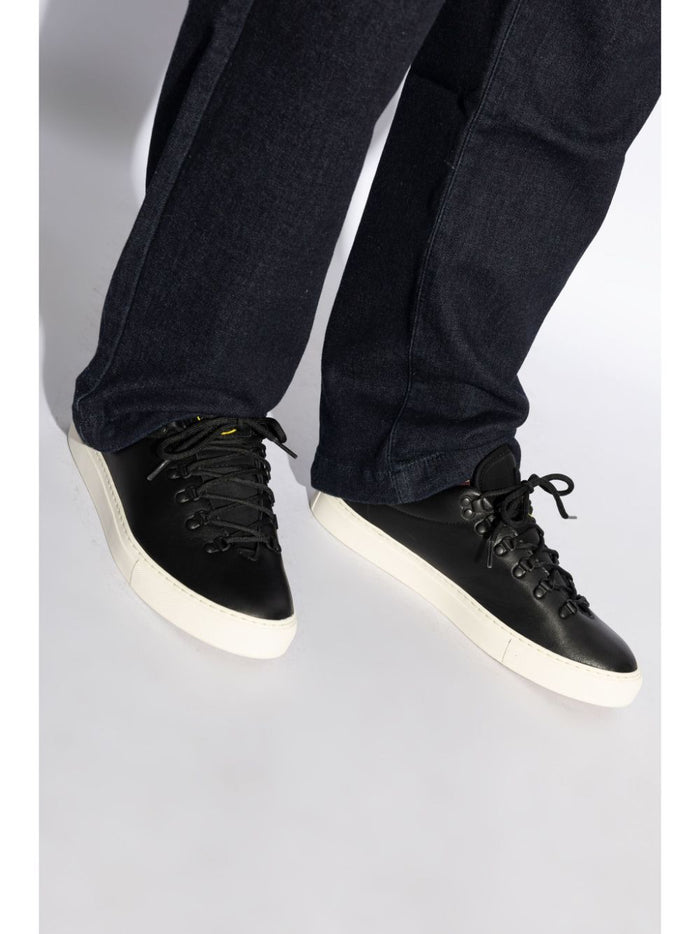 Stone Island Sneakers Nero Uomo Linguetta Ricamo Compass 1