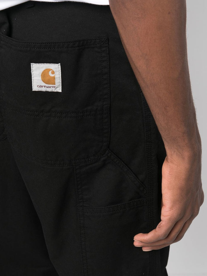 Carhartt Pantalone Nero Uomo Abbott Gamba Dritta 4