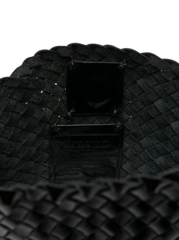 Dragon Diffusion Borsa Nero Donna Motivo Intrecciato Lucido 4