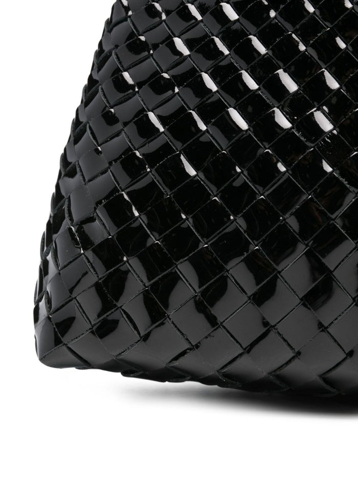 Dragon Diffusion Borsa Nero Donna Motivo Intrecciato Lucido 5