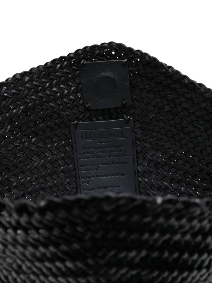 Dragon Diffusion Borsa Nero Donna Pelle Intrecciata 4