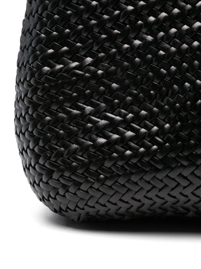 Dragon Diffusion Borsa Nero Donna Pelle Intrecciata 5