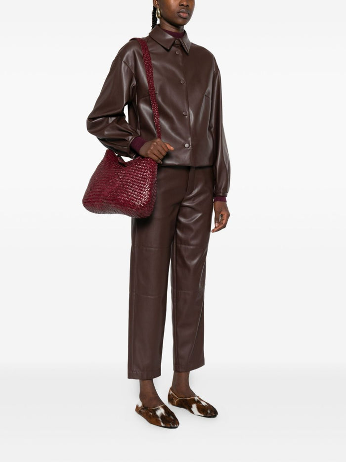 Dragon Diffusion Borsa Bordeaux Donna Pelle Intrecciata 2