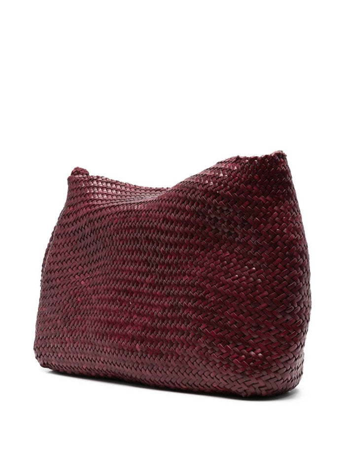 Dragon Diffusion Borsa Bordeaux Donna Pelle Intrecciata 5