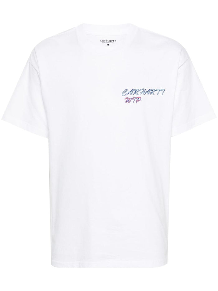 Carhartt T-shirt Bianco Uomo Stampa Gelato Posteriore 5