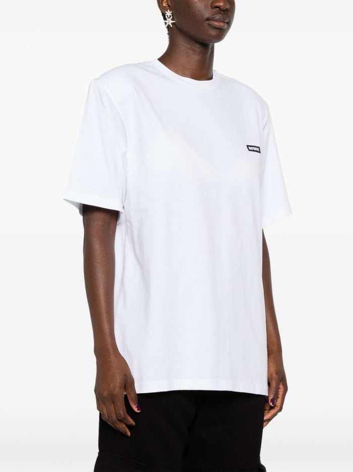 Rotate T-shirt Bianco Donna Micro Patch Logo 2