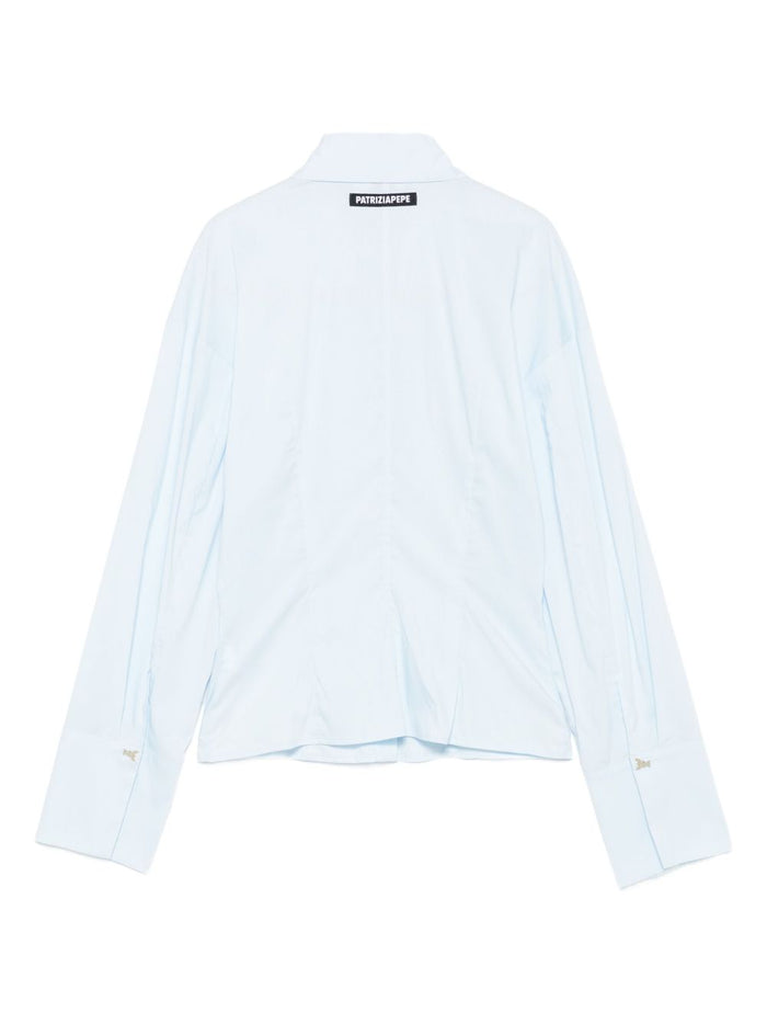 Patrizia Pepe Camicia Blu Donna 3