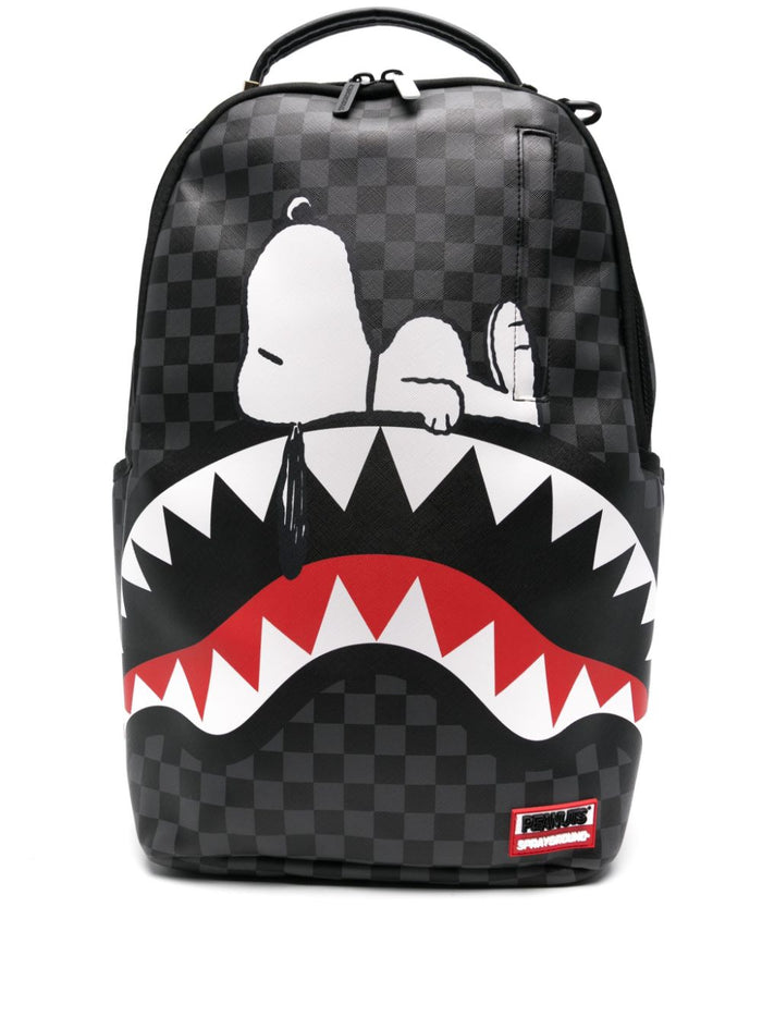 Sprayground Unisex Black Backpack Snoopy Motif 1