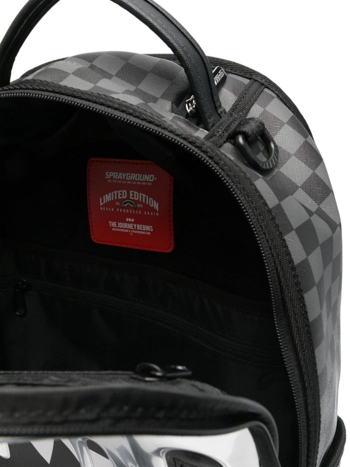 Sprayground Zaino Nero Grigio Uomo Vernice Specchio 2