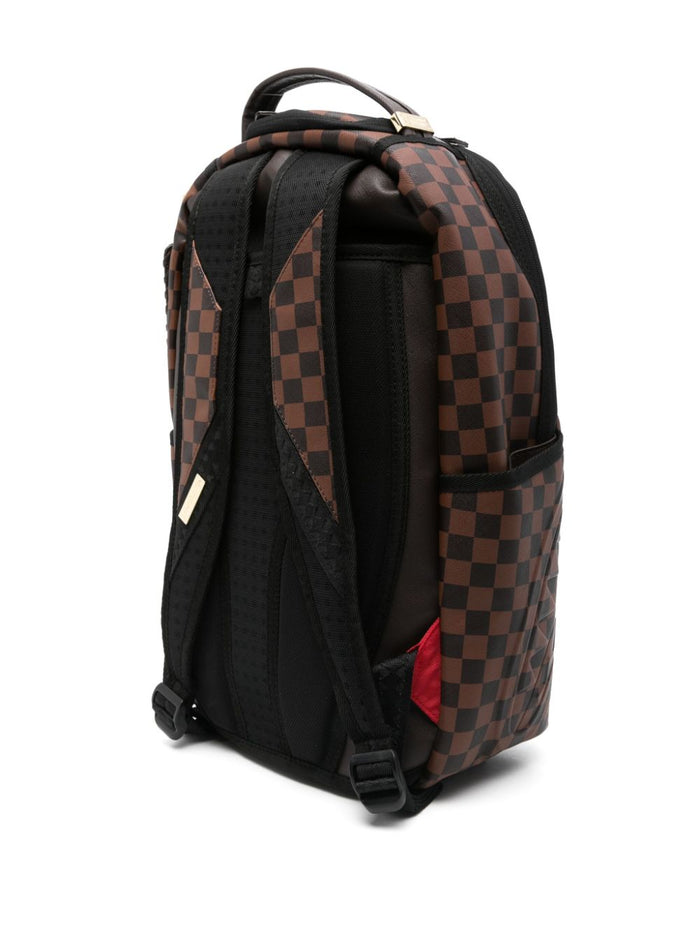 Sprayground Zaino Marrone Uomo Scacchi 4