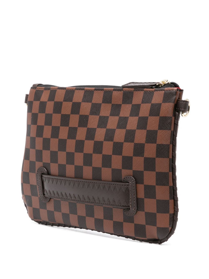 Sprayground Pochette Marrone Uomo Scacchi 3