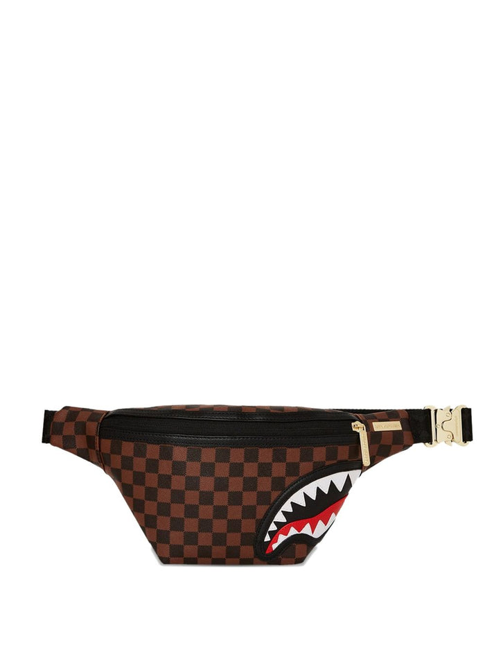 Sprayground Marsupio Marrone-Nero Uomo Sawtooth Sharks in Paris 1
