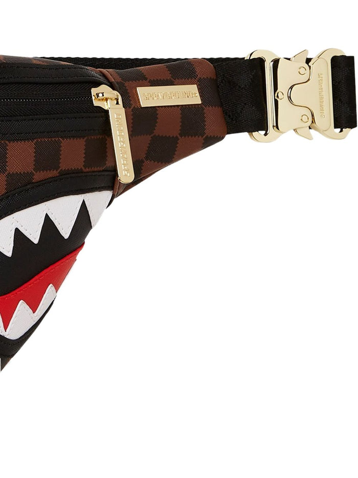 Sprayground Marsupio Marrone-Nero Uomo Sawtooth Sharks in Paris 3