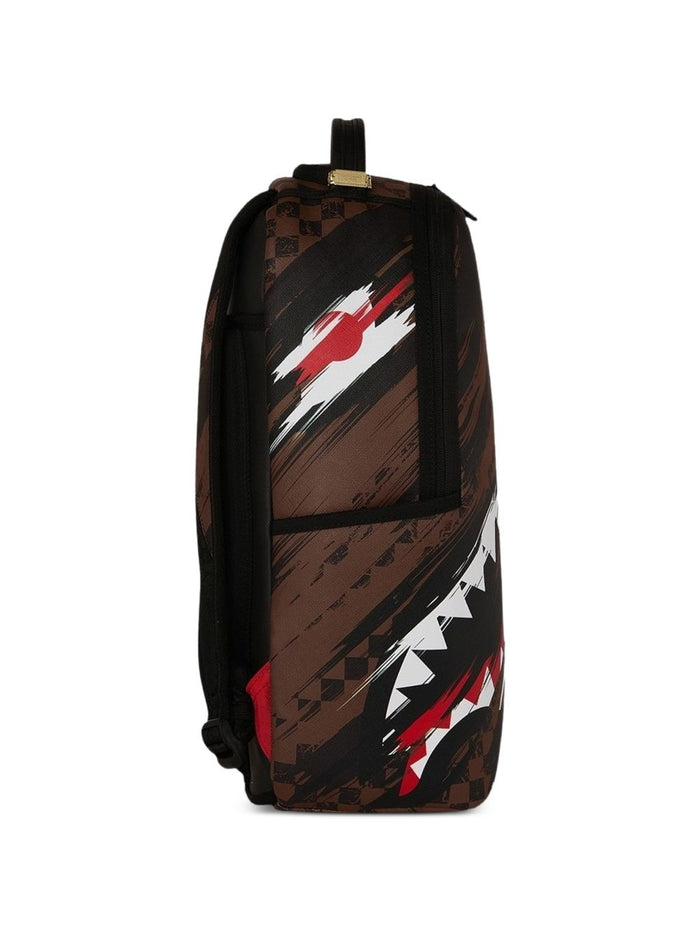 Sprayground Zaino Checkered Shark Uomo Marrone 2