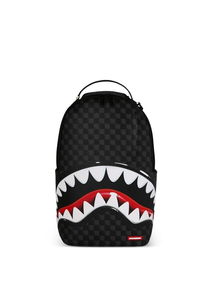 Sprayground Zaino Checkered Shark Uomo Nero 1