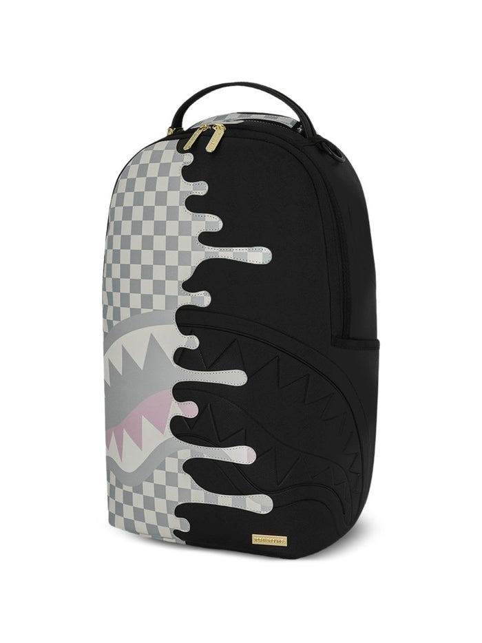 Sprayground Zaino Cream Check Unfinished Shark Uomo Nero 2