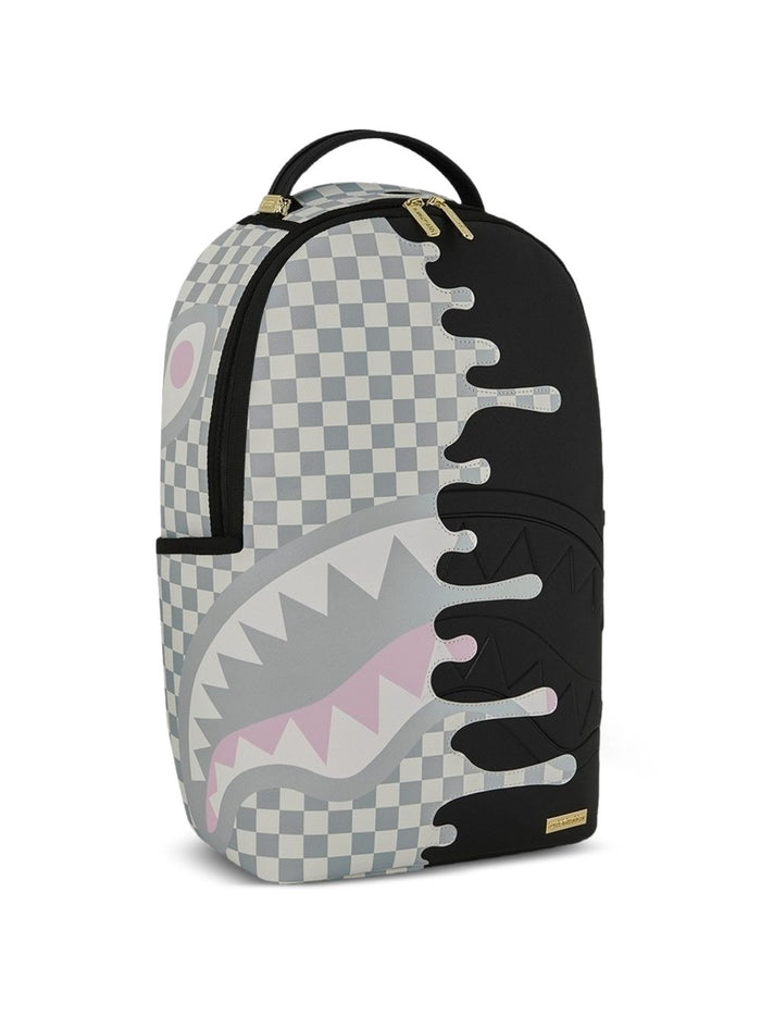 Sprayground Zaino Cream Check Unfinished Shark Uomo Nero 4