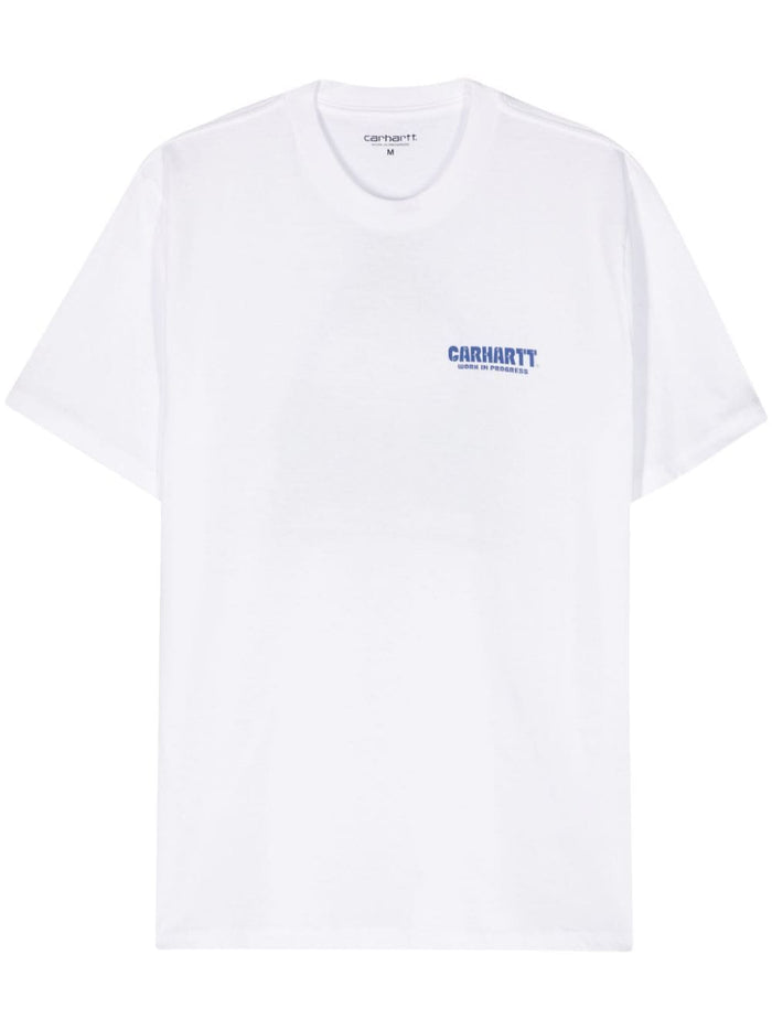 Carhartt Men's White T-shirt Back Print Hands 1