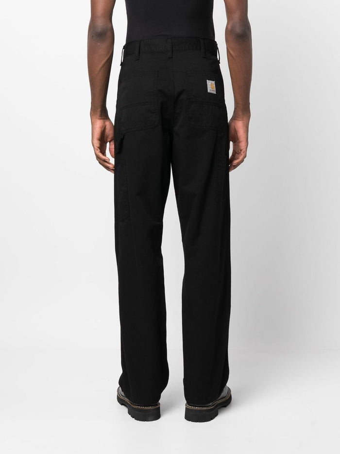 Carhartt Pantalone Nero Uomo Abbott Gamba Dritta 3