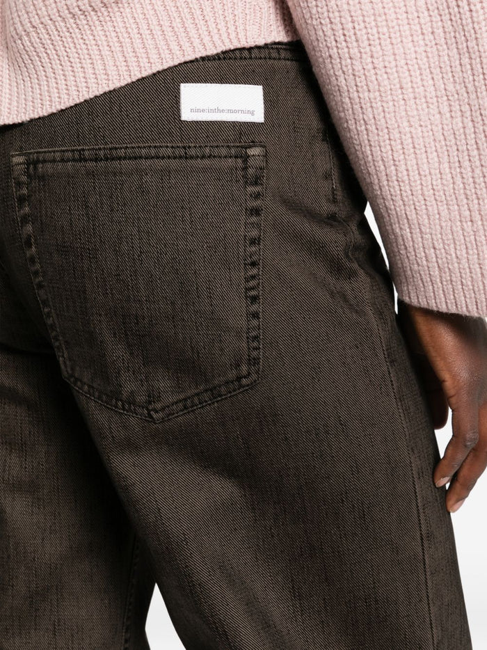 Nine In The Morning Jeans Marrone Donna 3