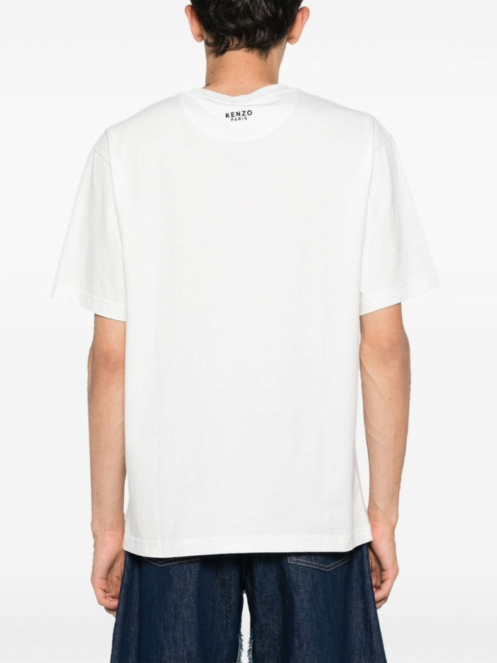 Kenzo T-shirt Bianco Uomo Micro Fiore Boke 3