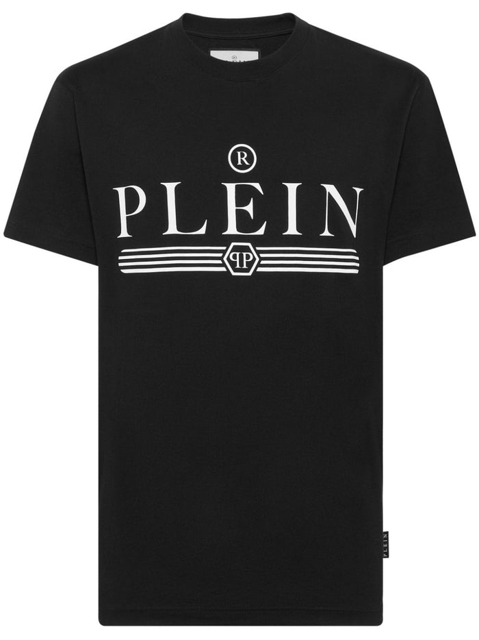 Philipp Plein T-shirt Nero Uomo Stampa Logo 4